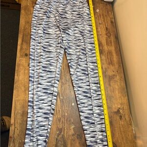 Zone Pro Navy and White Striped Kids Leggings